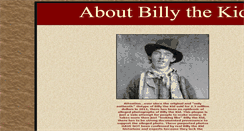 Desktop Screenshot of aboutbillythekid.com